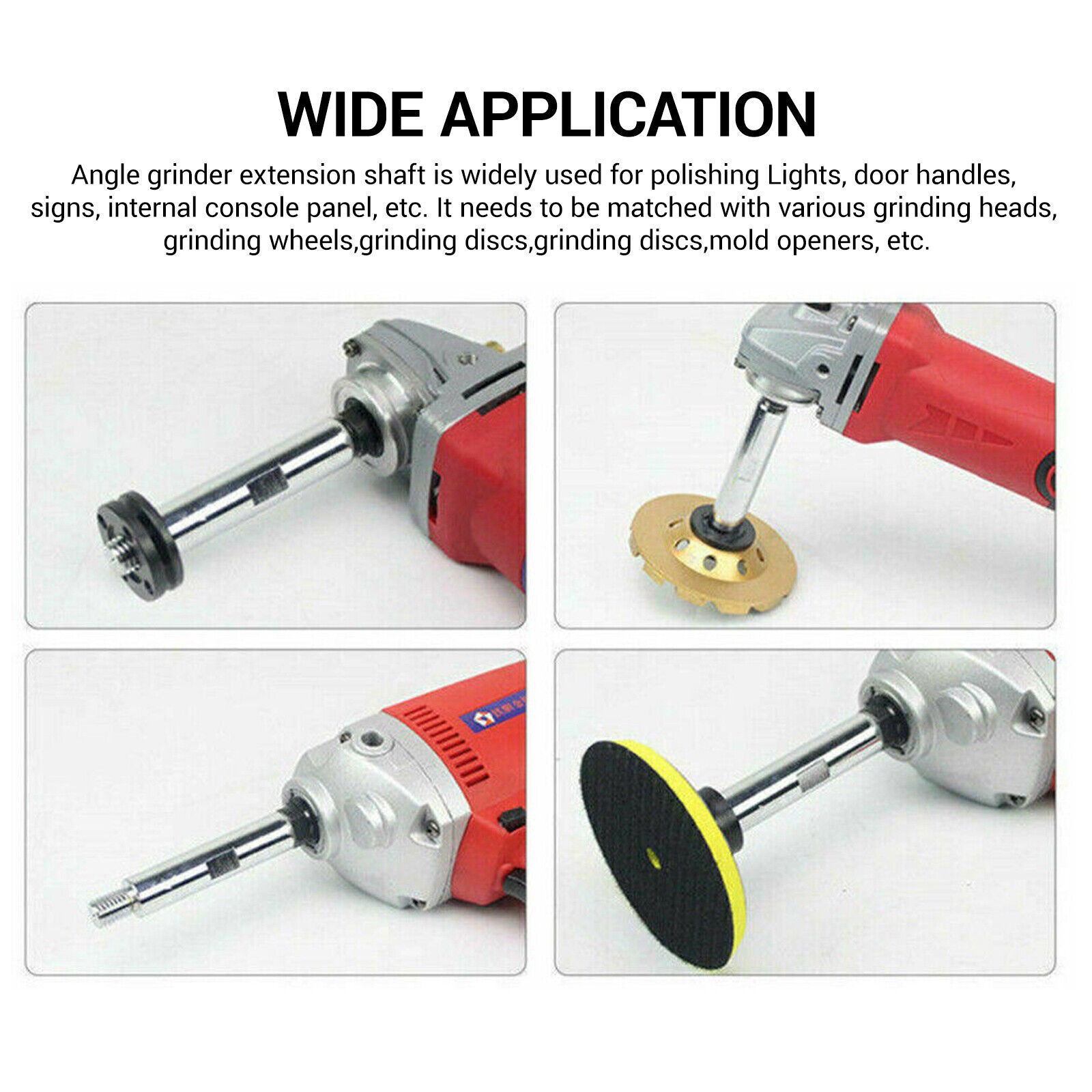 3Pcs Angle Grinder Adapter Rod Kit Extension Rod M14 Adapter Rod Polishing Tool