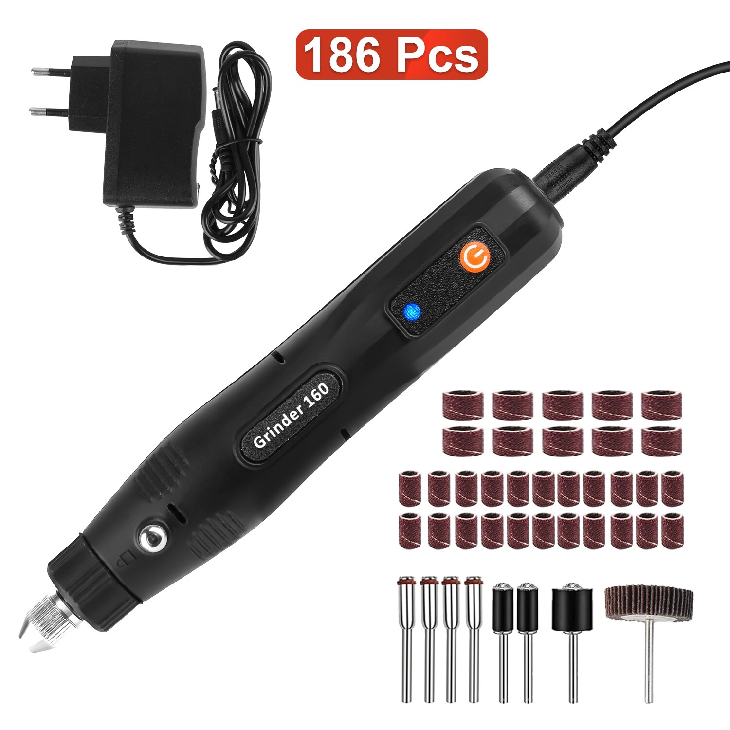150W Rotary Tool Variable Speed Rotary Tool Kit 186pcs Accessories Kit DIY Craft