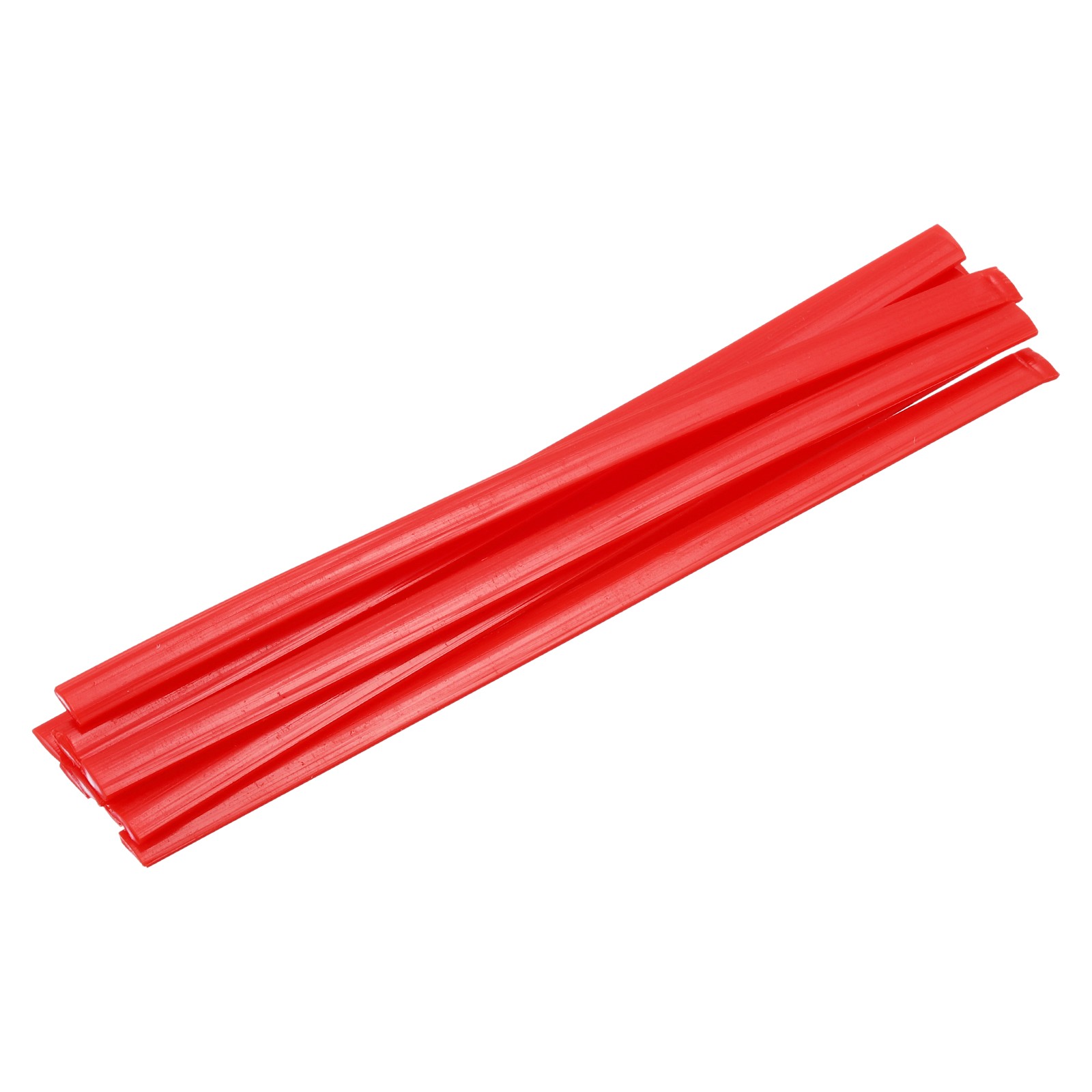 10Pcs Red Plastic Welding Rods 9.5mmx200mm HDPE Strip (0.4inchx8inch)
