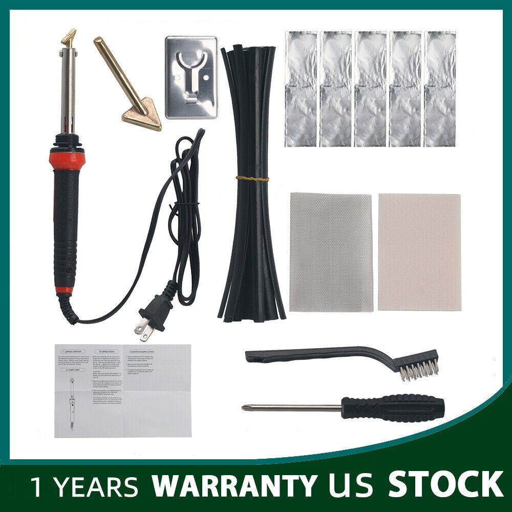 Plastic Welding Kit 100 Watts With Welder, Rods, Reinforcing Mesh Soldering Iron