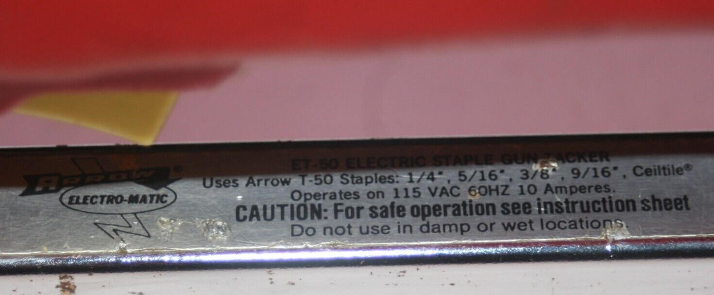 ARROW ELECTRO-MATIC Model# ET-50 Electric Staple Gun