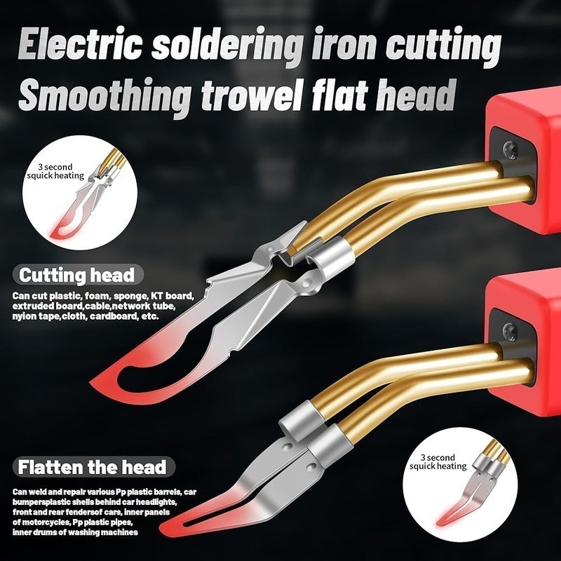 220W Plastic Welding Kit Hot Stapler Repair Multi-purpose Staples & Rods