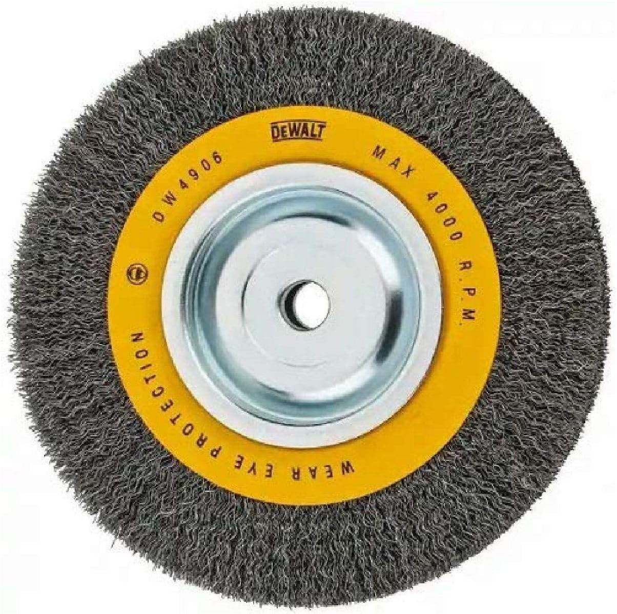 DEWALT Wire Wheel For Bench Grinder, Crimped Wire, 8-Inch (DW4906)