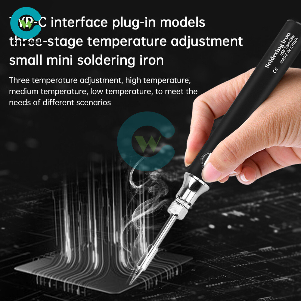 8W Wireless Charging Electric Soldering Iron Portable Electric Welding Pen TypeC