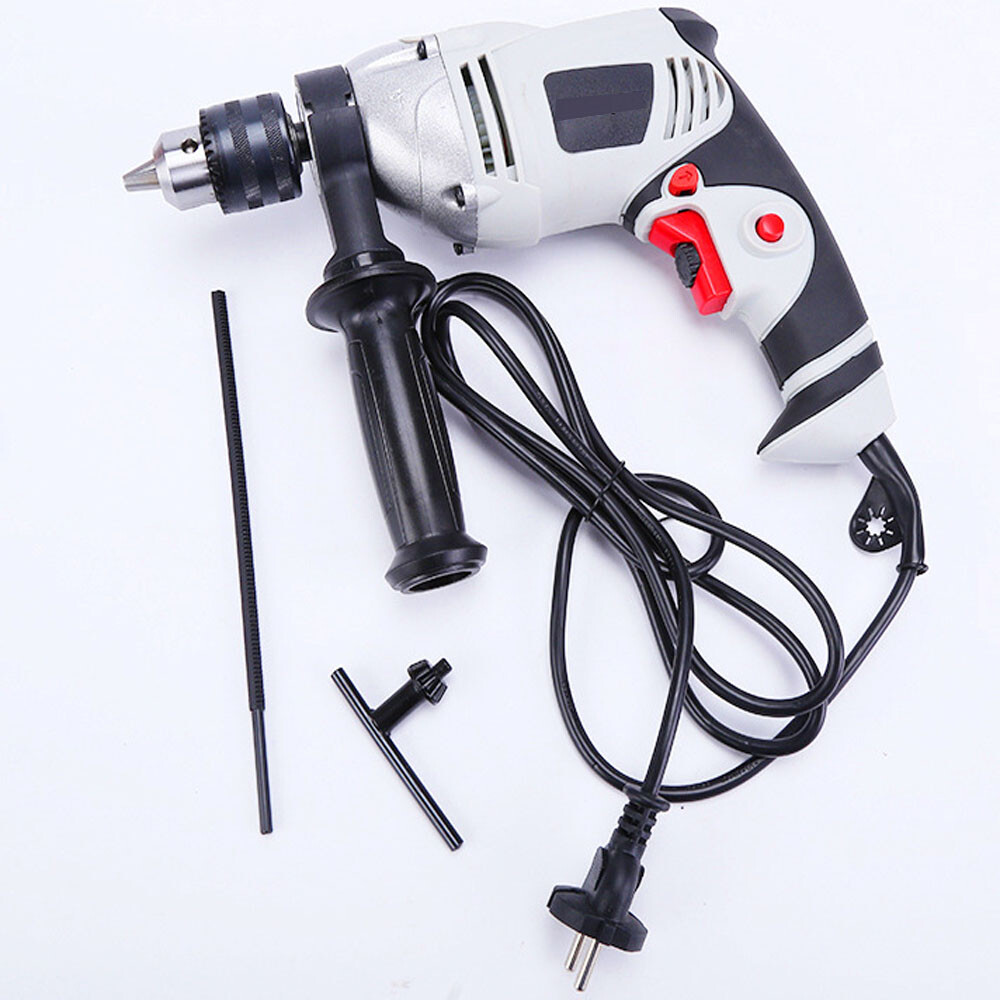 220V Electric Corded Hammer Drill Forward Reverse Electric Drill Power Tool 650W
