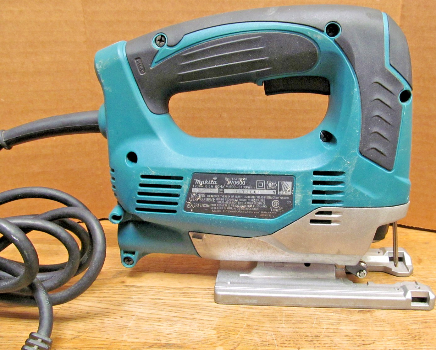MAKITA JV0600 CORDED JIGSAW VARIABLE SPEED QUICK CHANGE BLADE 6.5 AMPS ADJ ANGLE