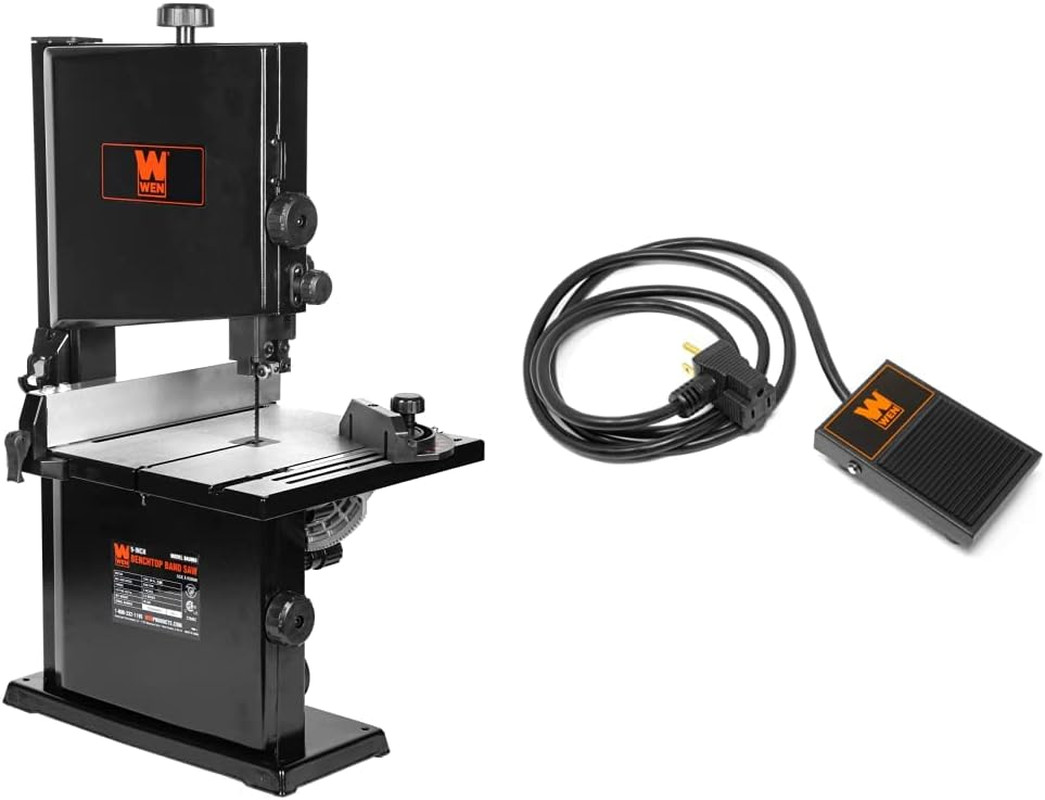 9-Inch Band Saw, 2.8-Amp Benchtop (BA3959) and WA0392 120V 15-Amp Momentary Pow