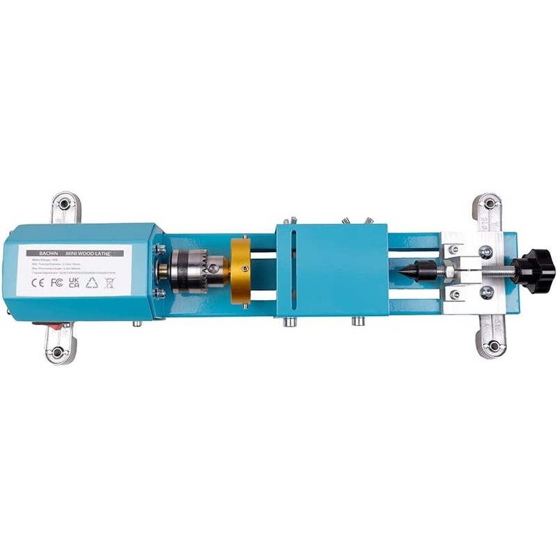 Mini Wood Lathe Adjustable Chuck 4PCS HSS Tools High-Speed 11000 RPM Portable US