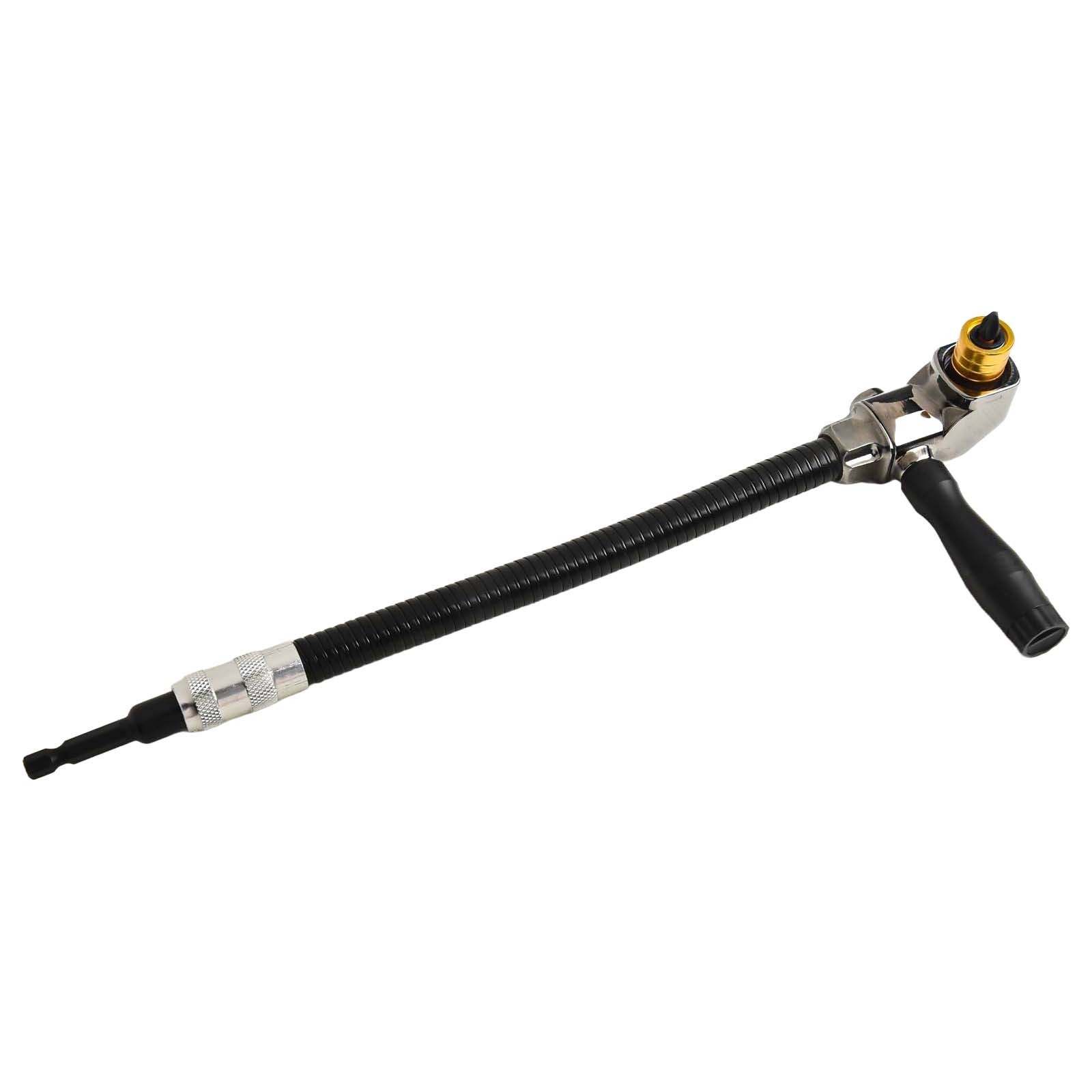 Self Locking Right Angle Drill Attachment with Detachable Handle and Shaft