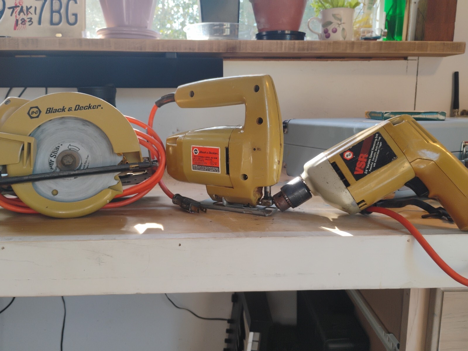 Vintage Black And Decker Tools LOT Drill Circular Saw Jig Saw. Working. 1970s