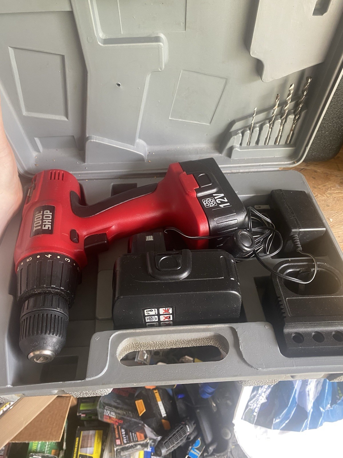 Tool Shop Cordless Drill Driver 12V with Battery and Charger