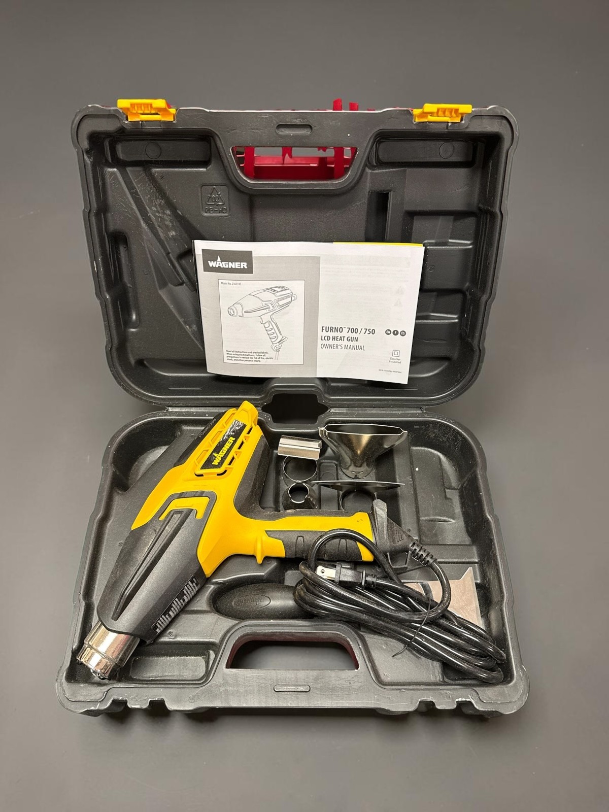 WAGNER Furno 750 Heat Gun Kit Includes 4 Nozzles Carrying Case OPEN BOX