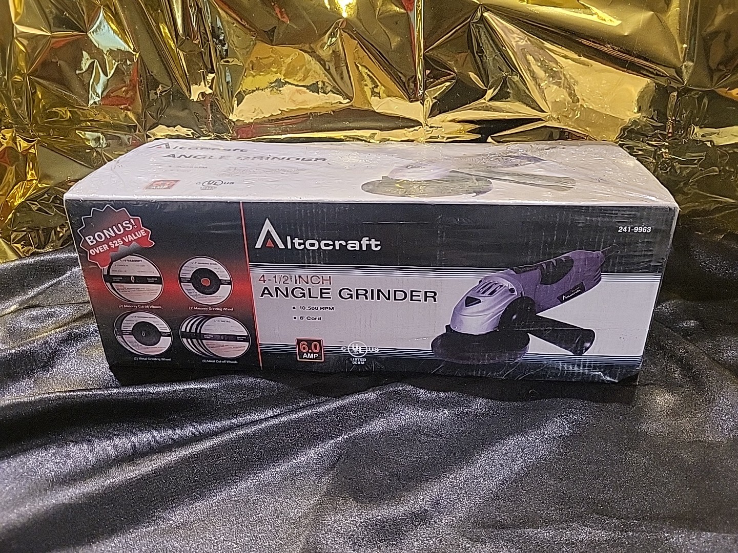 Altrocraft 4-1/2 Inch Angle Grinder Corded Electric Model 241-9963 N Sealed Box