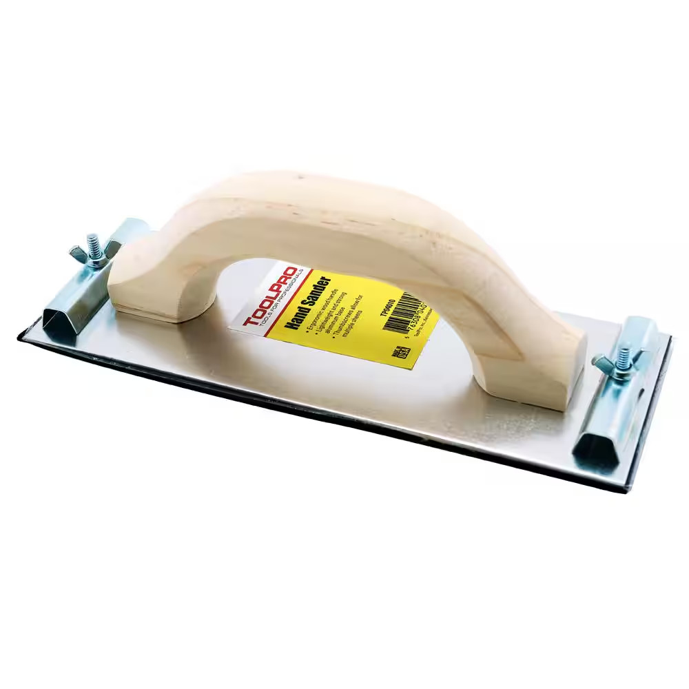 3-3/8 In. X 9-3/8 In. Aluminum Drywall Hand Sander with Wood Handle