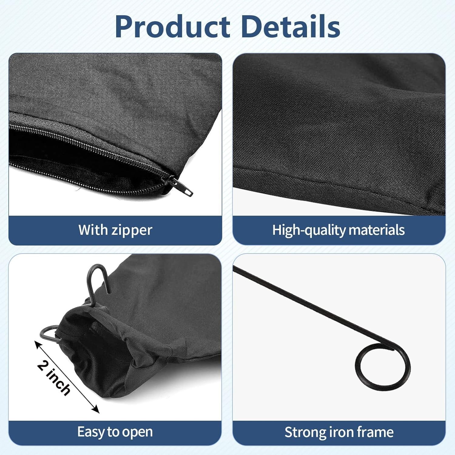 Miter Saw Dust Bag for 255, 2 Pack Dust Collector Bags with Zipper and Wired Adj