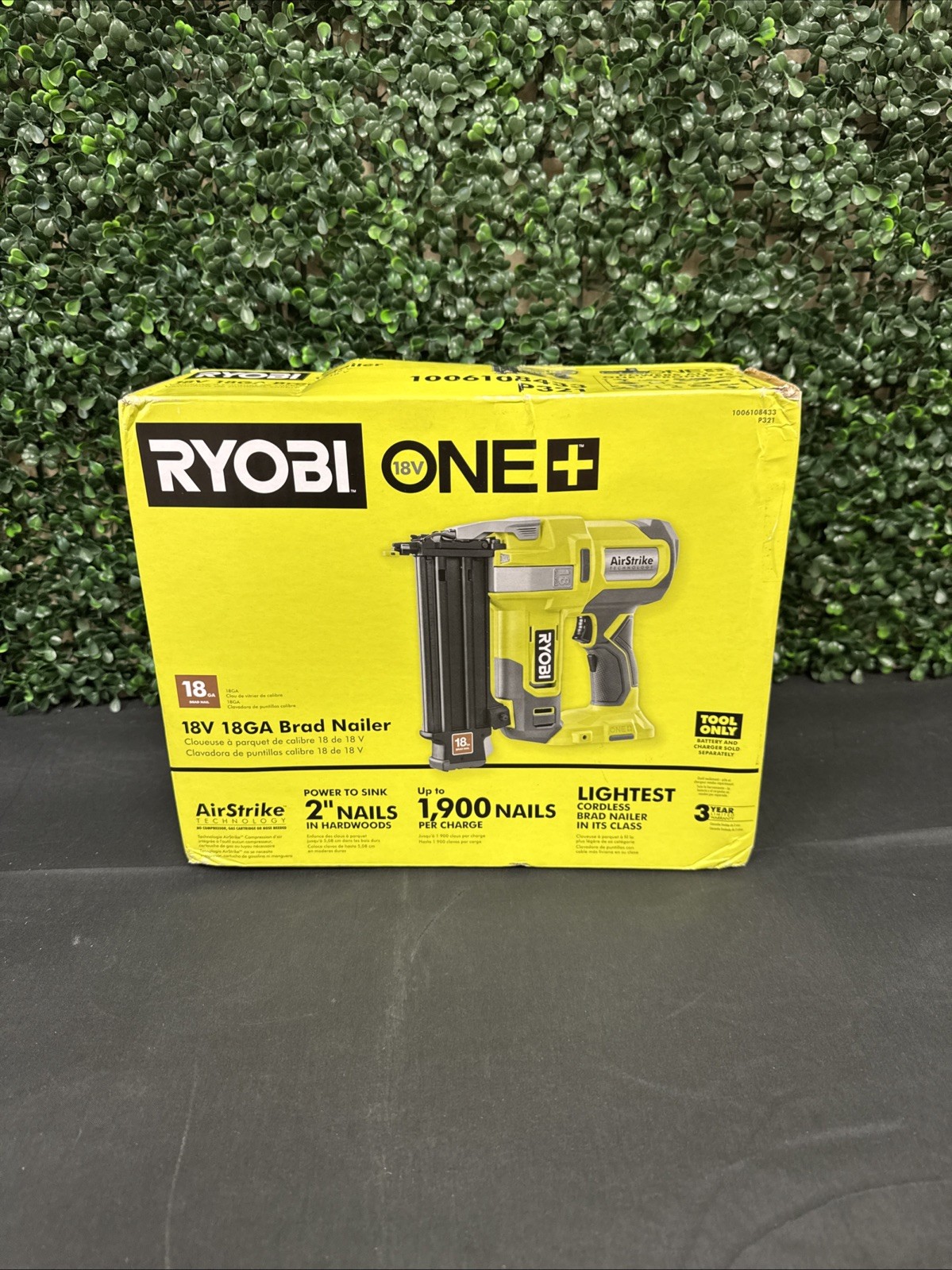 RYOBI ONE+ 18V 18-Gauge Cordless AirStrike Brad Nailer