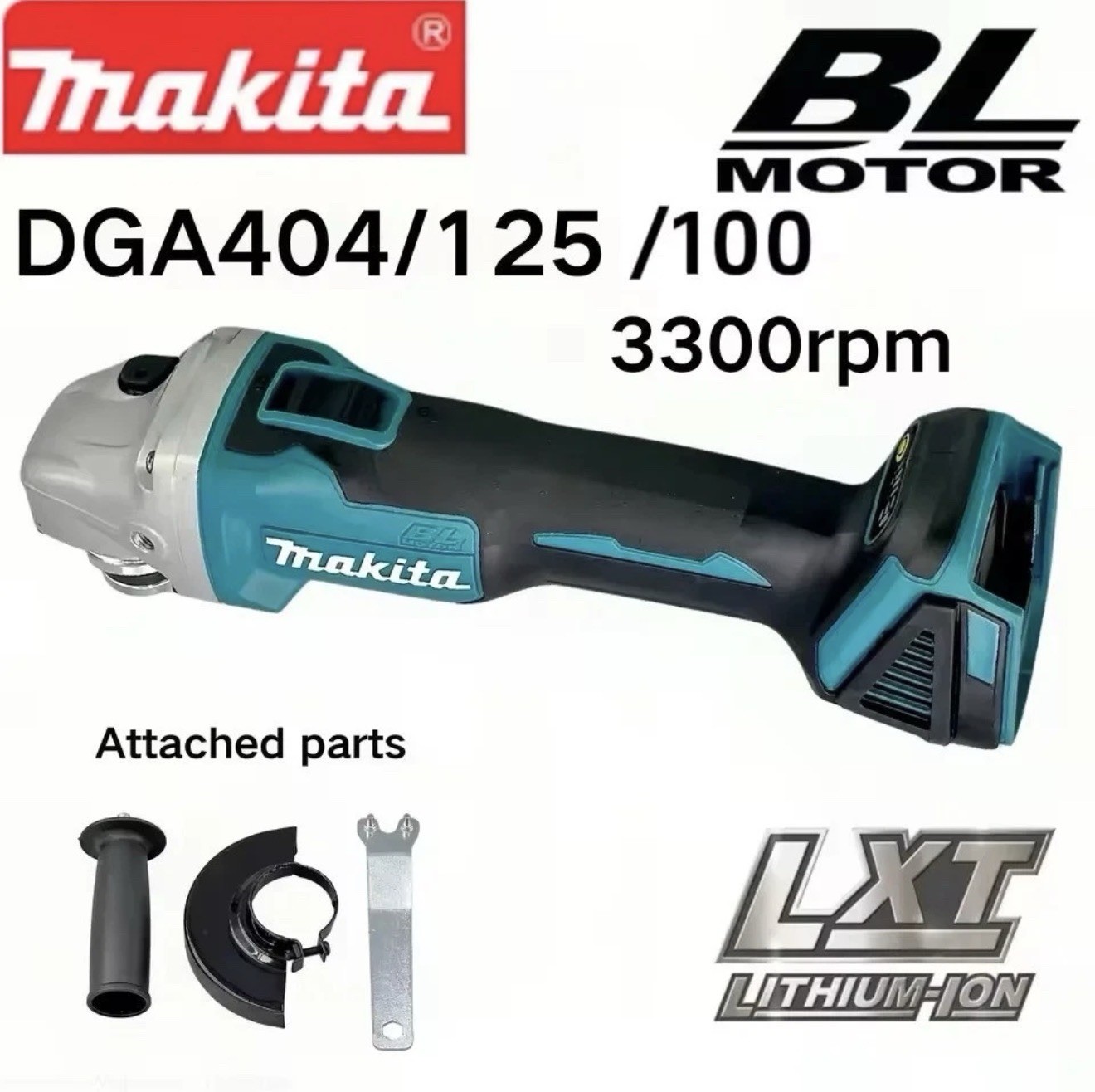 Makita 18V 125mm DGA404 Brushless Electric Angle Grinder High Power Rechargeable
