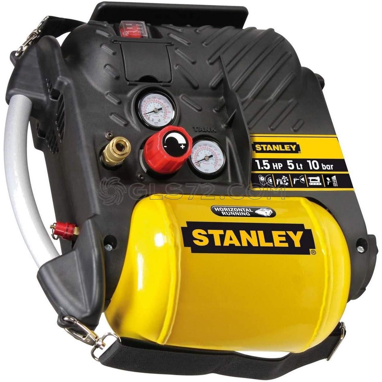 230 VOLT STANLEY AIR BOSS COMPRESSOR PORTABLE SHOULDER STRAP 5 LT 1,5 HP 10 BAR