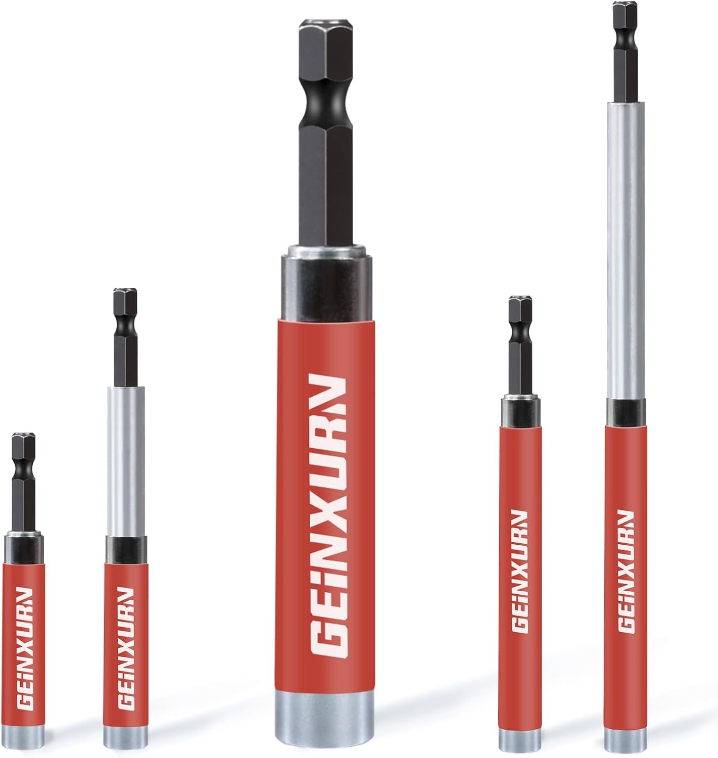 5 PCS Drive Guide with Self Retracting Sleeve, Mixed Length Magnetic Drill…
