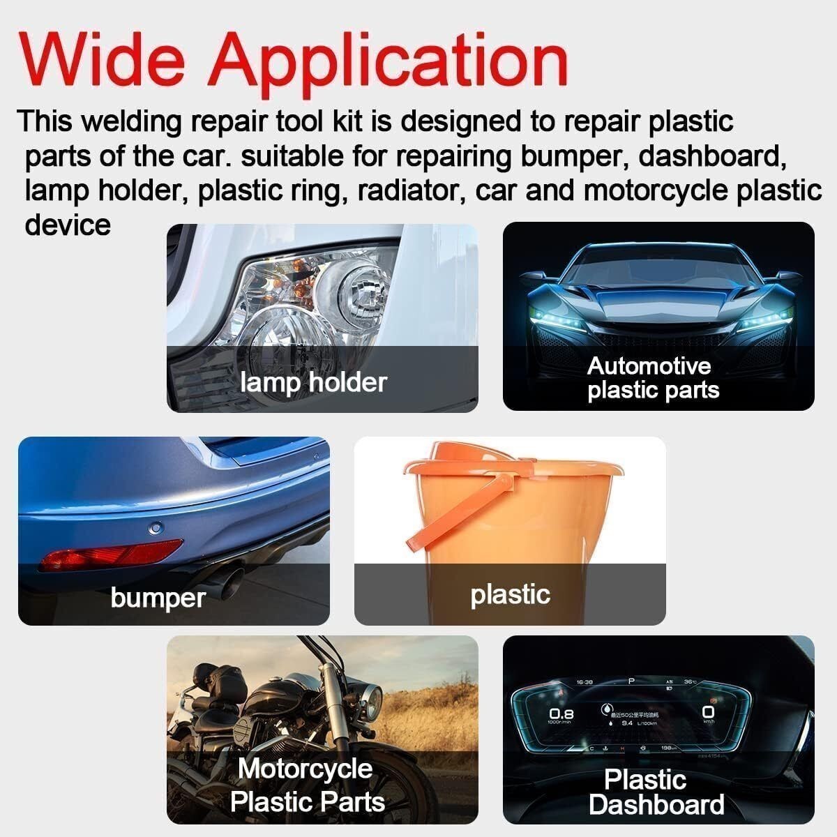 Plastic Welder Kit with 1000 Staples – Hot Stapler Gun for Car Bumper Repair