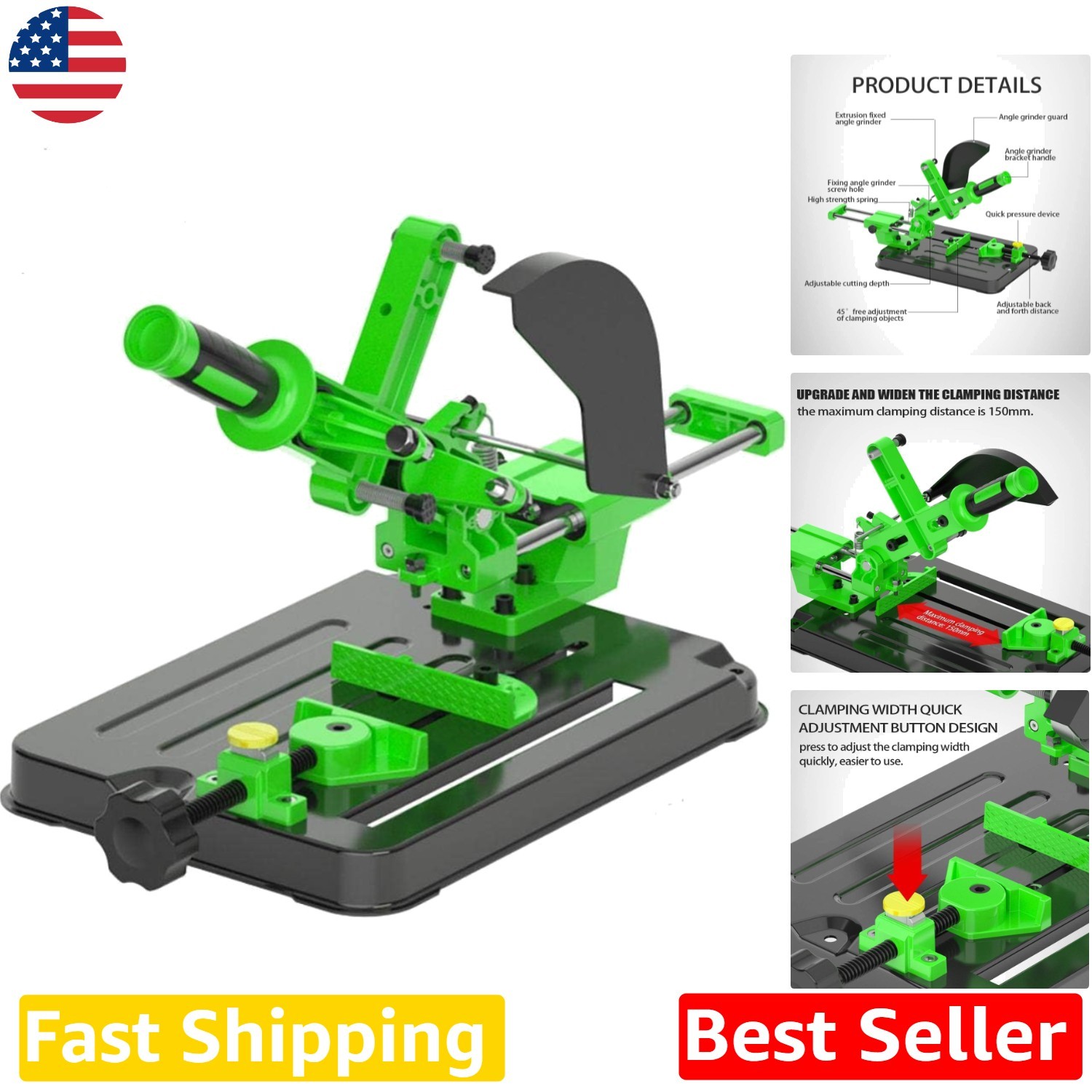 Pro Angle Grinder Stand Conversion Tool, Universal 100-125mm, Tabletop Mount