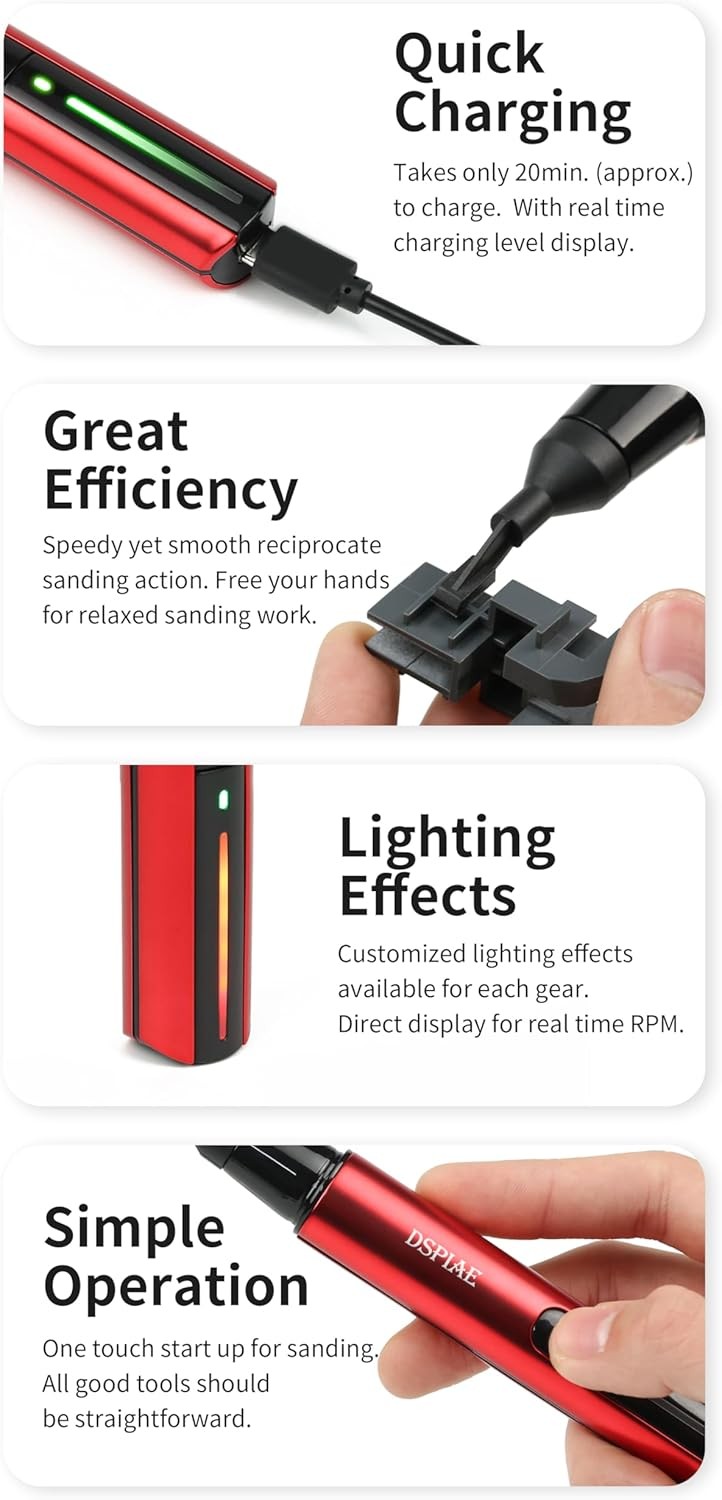 Electric Reciprocating Sander – Precision Multi-Speed Sanding Tool with Fine