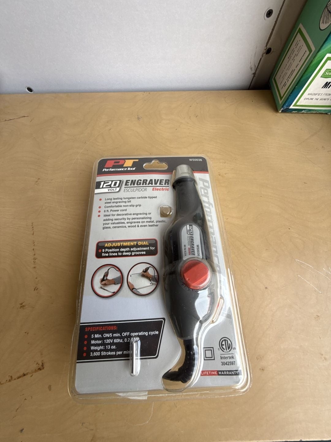 Performance Tool W50036 120V Corded Electric Engraver with Adjustment Dial