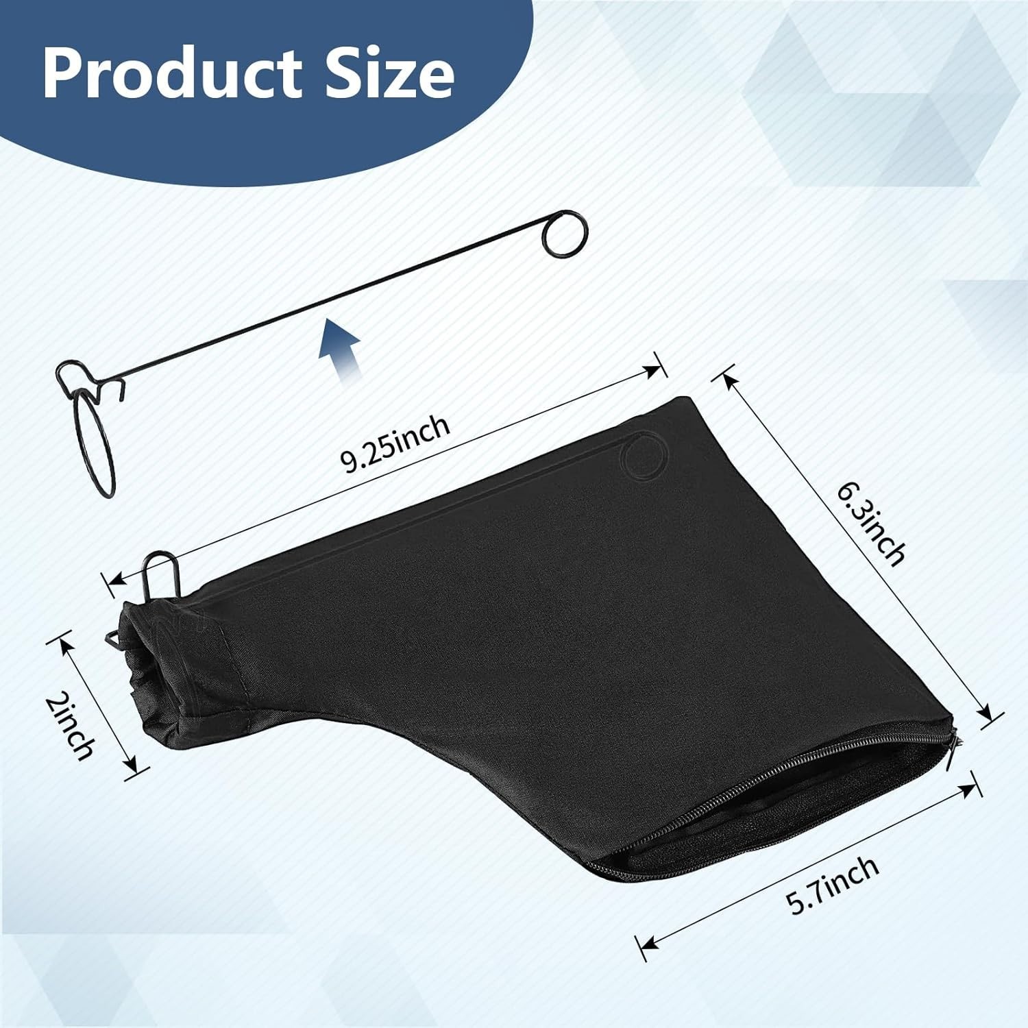 Miter Saw Dust Bag for 255, 2 Pack Dust Collector Bags with Zipper and Wired Adj