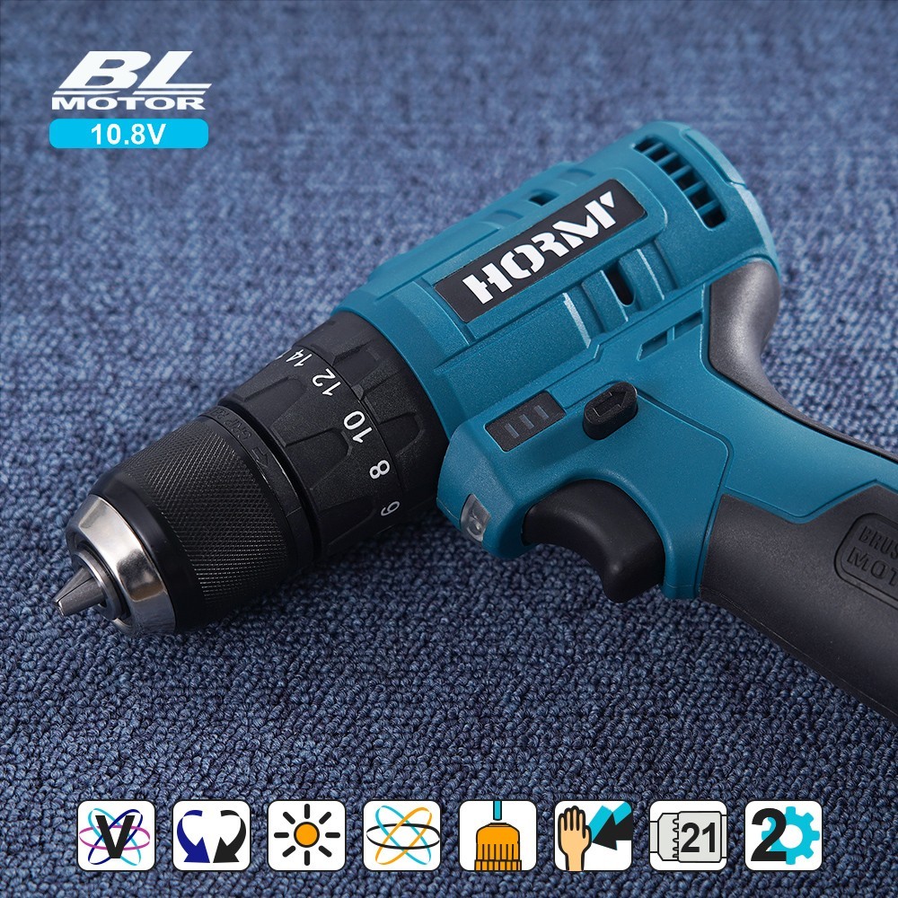 Cordless Hammer Drill with 2 Battery and Fast Charger Brushless Impact Driver US
