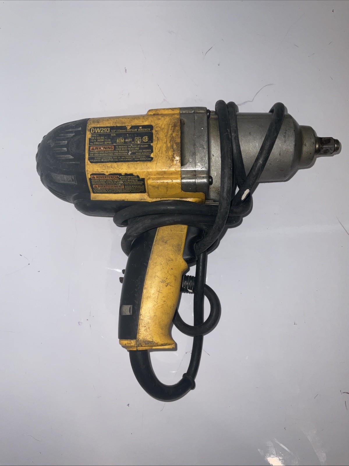 DeWALT 1/2 Inch Impact Wrench DeWalt DW293 Corded Electric