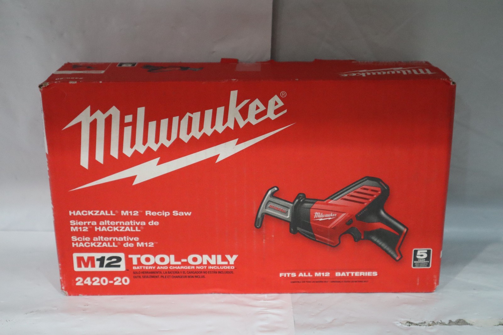 Milwaukee 2420-20 M12 12-Volt Hackzall Saw (Tool Only, No Battery) #20621