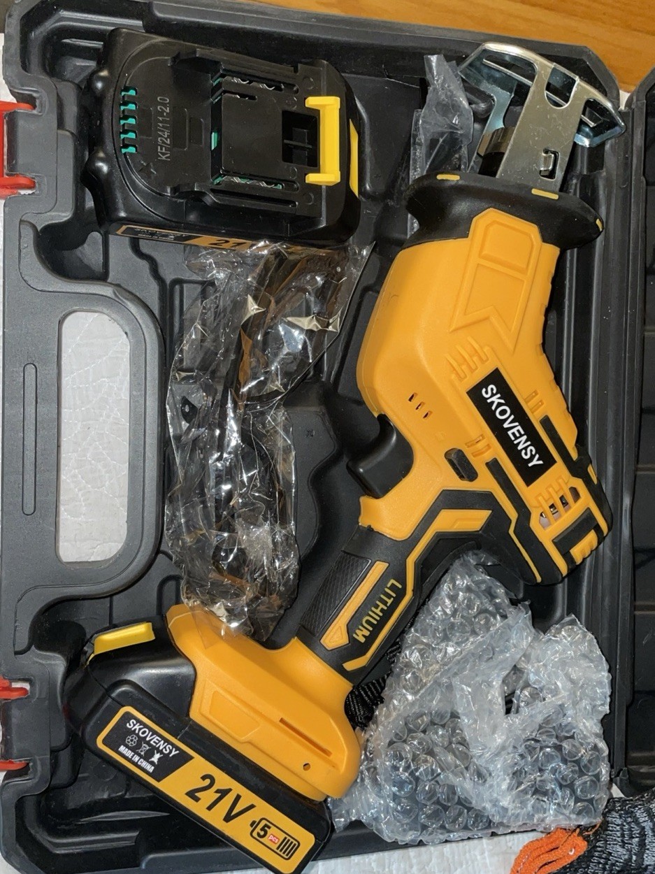 Cordless Reciprocating Saw, 21 V Battery Cordless Variable Speed, Blades…