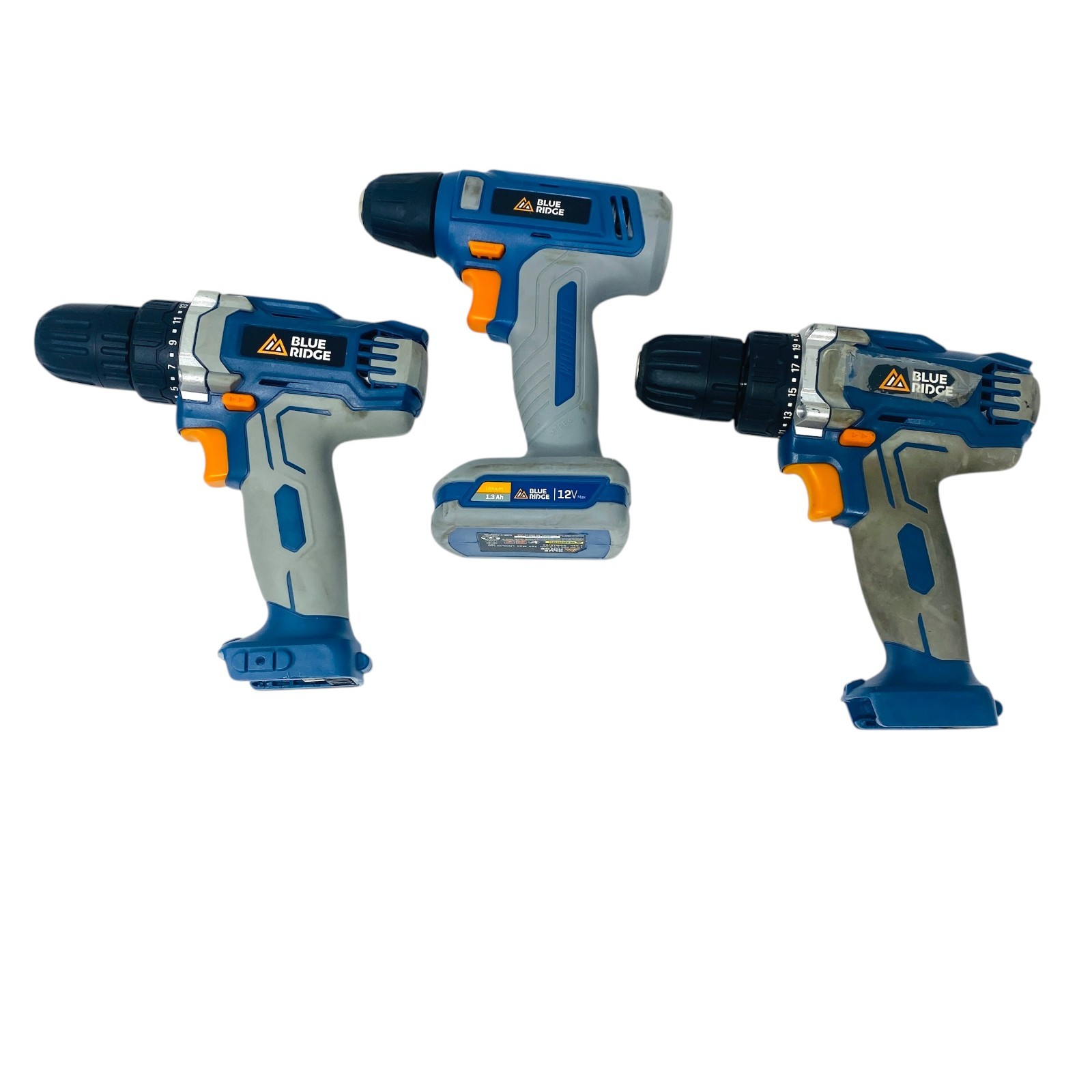 Blue Ridge 20V Drill BR2800U BR2800U.2 and 12V Drill BR2101U 3 Tool Lot
