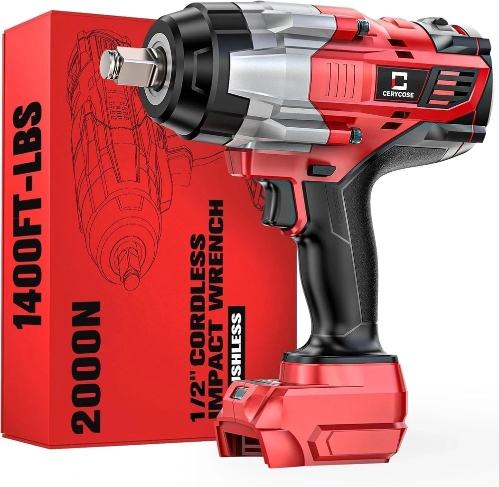 Llave de impacto inalámbrica de 1/2 pulgada para batería Milwaukee de 18 V: 1400