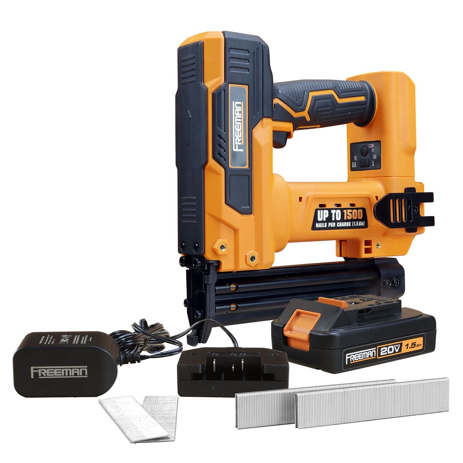 Freeman Cordless 2-in-1 Nailer / Stapler Kit – 1500 Shots per Charge *Mfr Direct