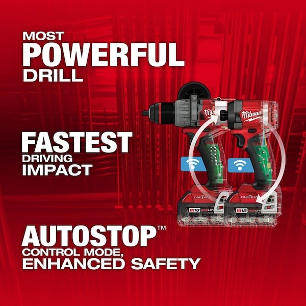 Milwaukee Tool 3696-22 M18 Fuel 2-Tool Combo Kit W/ One-Key
