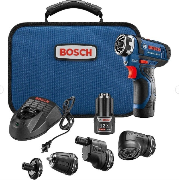 Bosch GSR12V-140FCB22 12V Max Flexiclick 5-In-1 Drill/Driver System Brand New