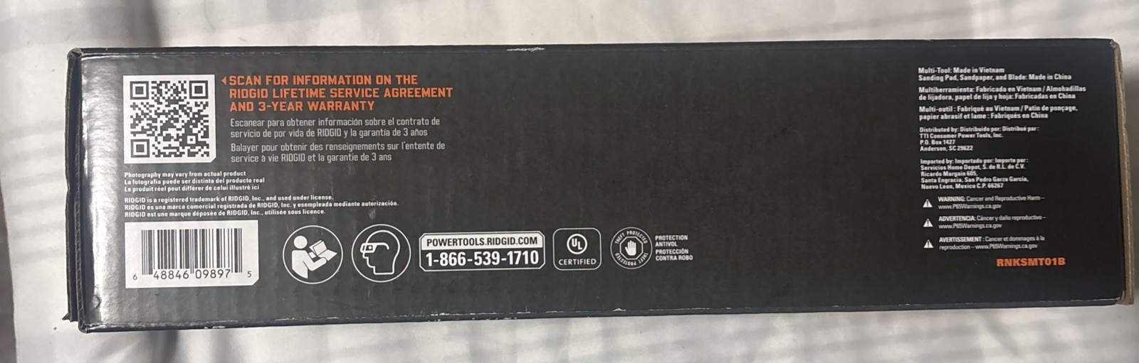 RIDGID – Nuke Subcompact 18V Oscillating Multi-Tool (RNKSMT01B) – Tool Only -New