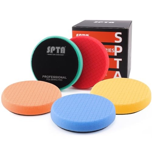 Buffing Polishing Pads, 5Pcs Face for 6 Inch 150mm Backing Plate Mix 6.5 Inch