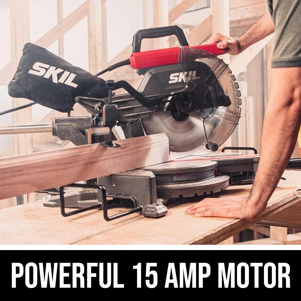 Versatile 10&Prime; Dual Bevel Sliding Compound Miter Saw with Safety Features