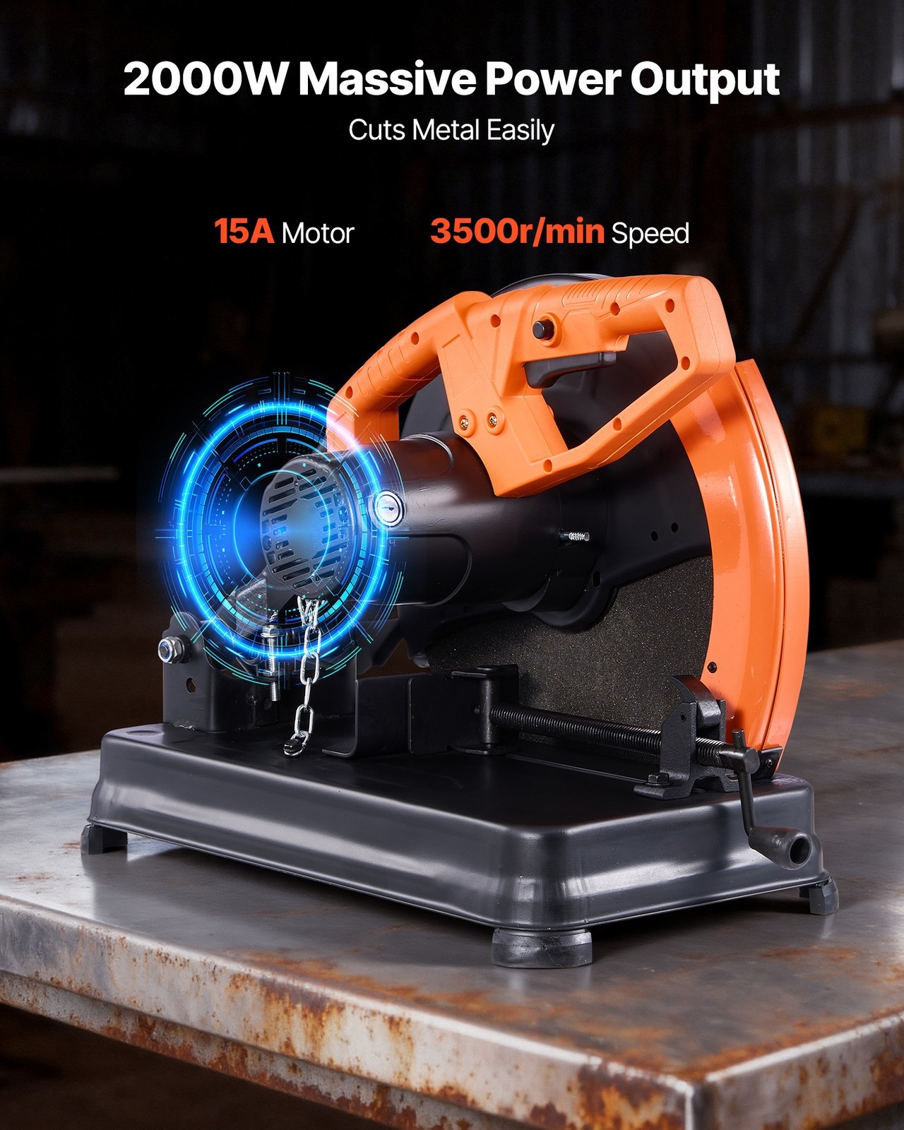 Chop Saw Metal Cutting Chop Saw 14-inch Abrasive Wheel 3500 r/min Speed