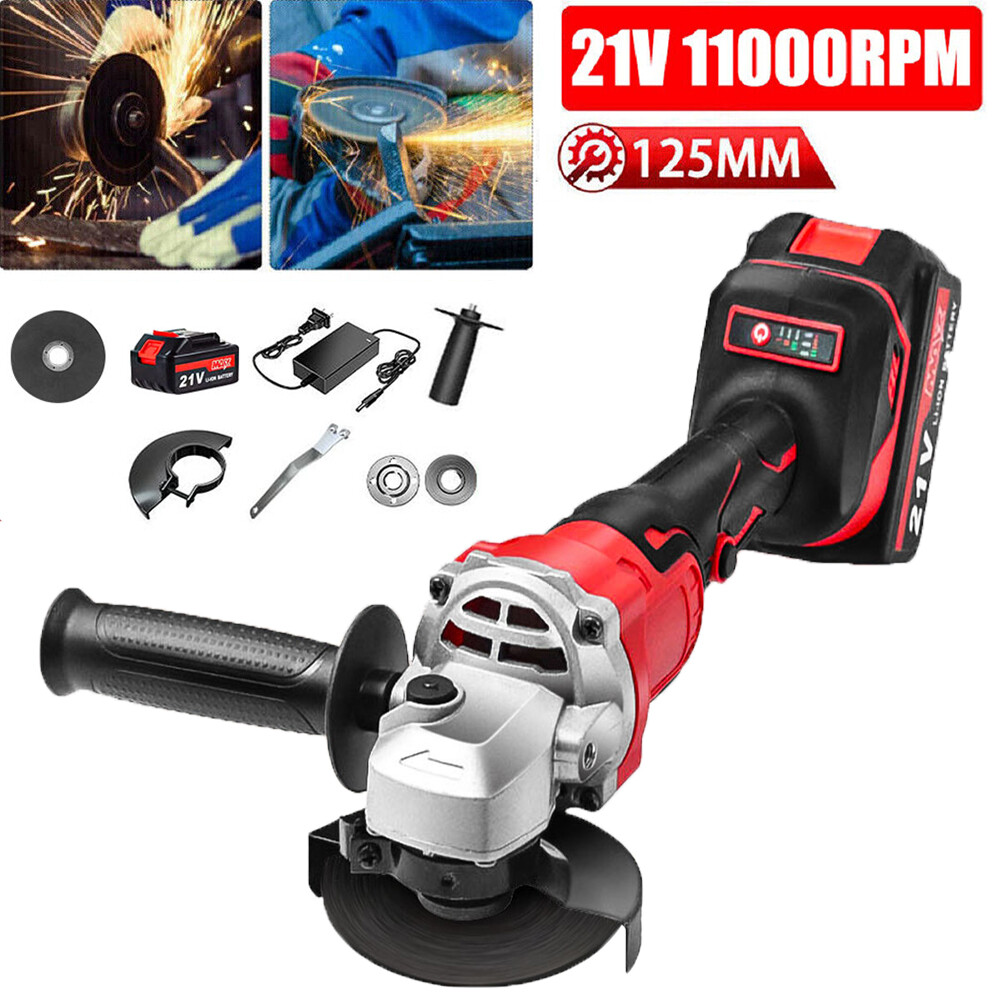 4‑1/2” Electric Brushless Cordless Angle Grinder With 1 Battery For Makita 18V
