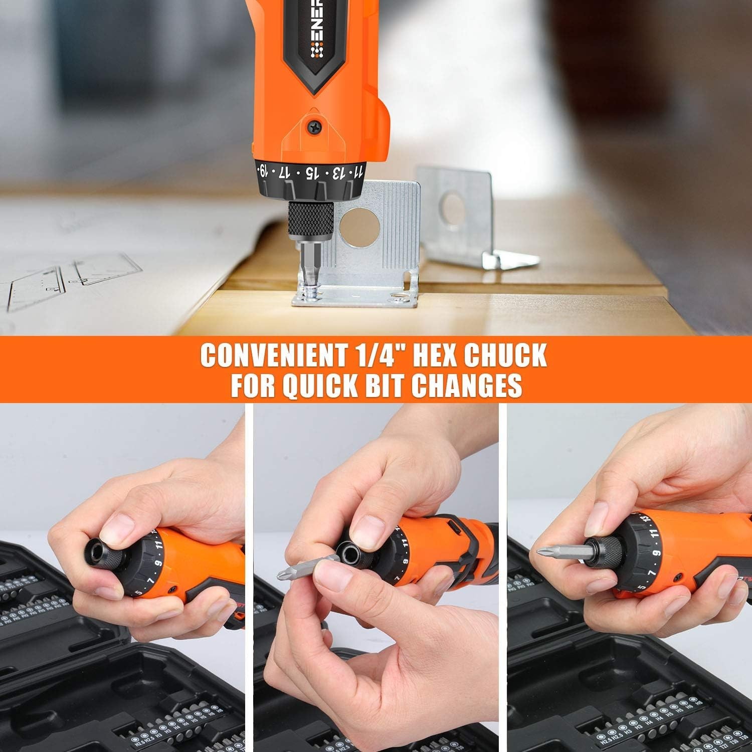 ET-CS-8K 8V Cordless Electric Screwdriver Set Replacement