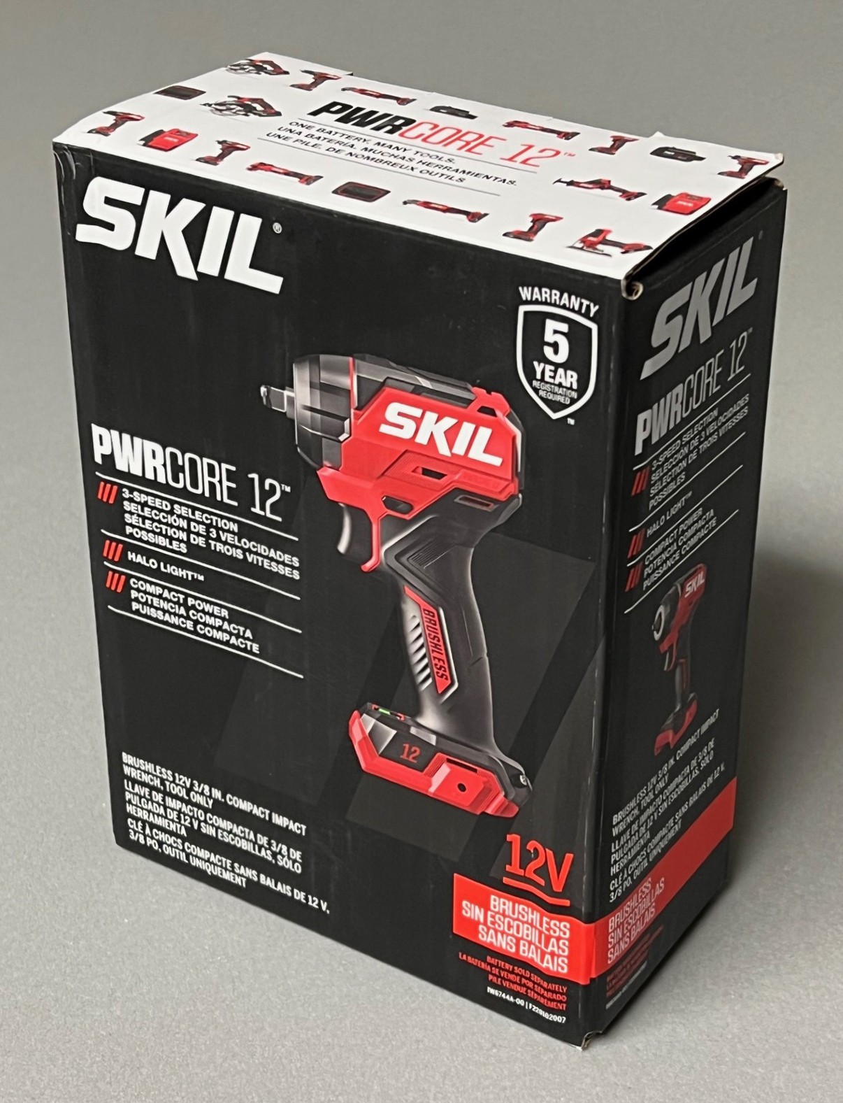 SKIL PWRCORE Brushless 12V 3/8&Prime; COMPACT Impact Wrench • 3 SPEED • 5 YR. WARRANTY