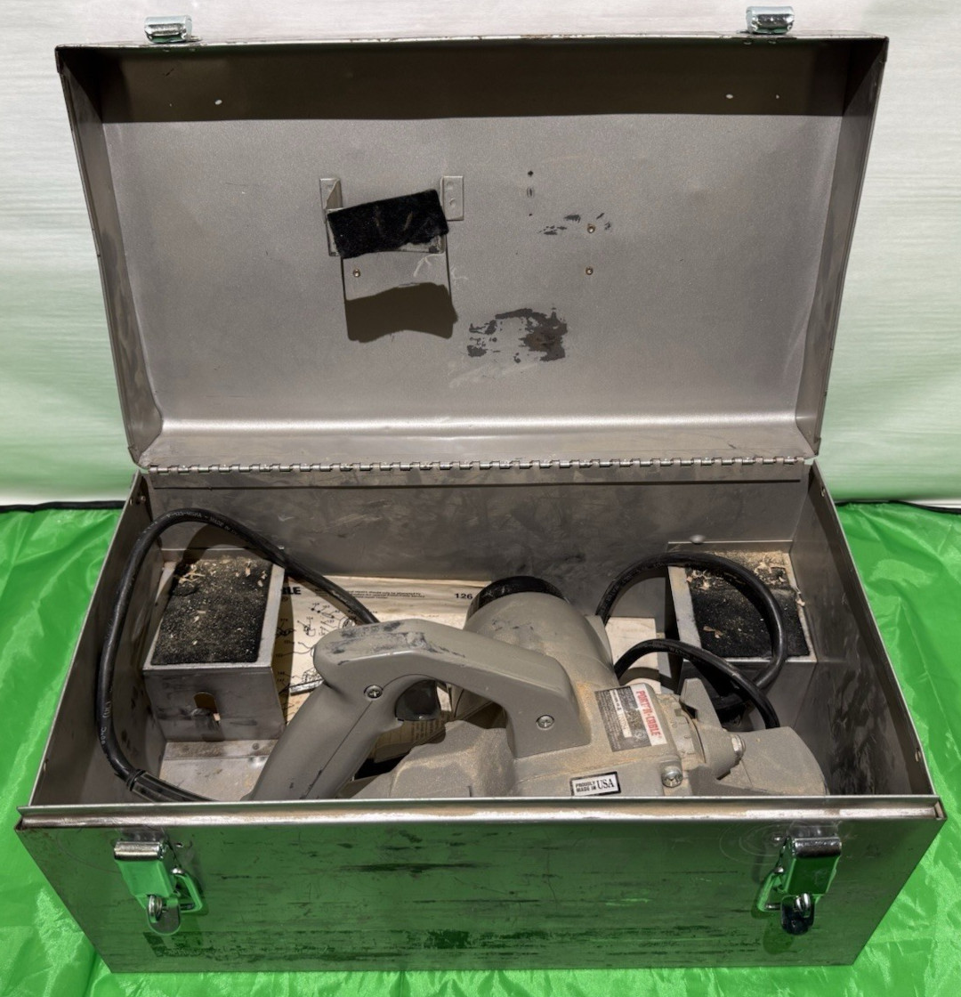 PORTER-CABLE Corded Electric Handheld Planer 110V Gray w/ Metal Case
