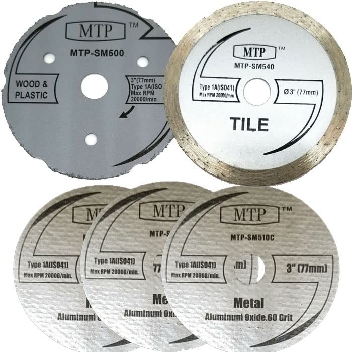 Brand Pack of 5 Assort 3&Prime; Wood Plastic Metal Masonry Cutting Wheel Compatible…
