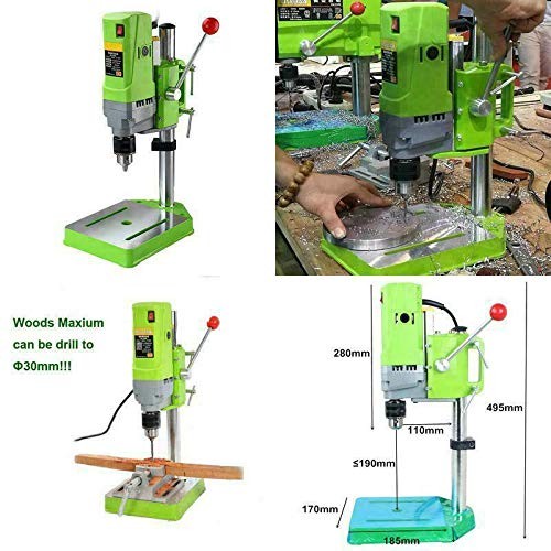 Bench Drill Stand 710W Mini Bench Drilling Machine Drill Chuck 1-13mm, 6-Spee…