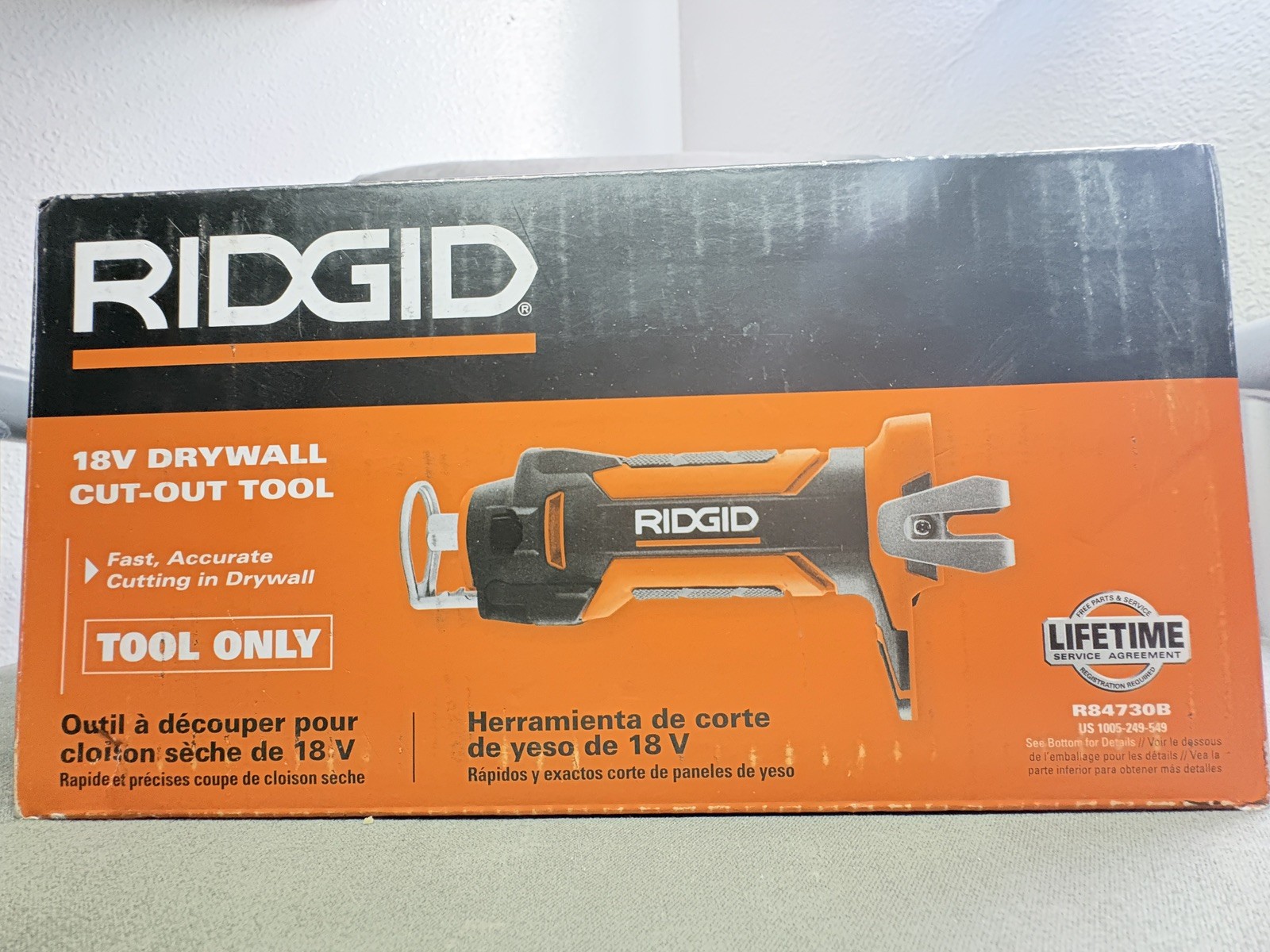 RIDGID R84730B 18V 28000RPM Cordless Drywall Cut-out TOOL ONLY