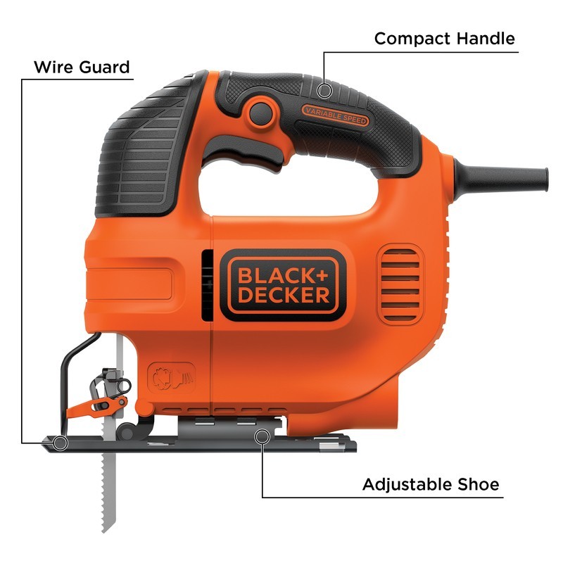 New Black+Decker 4.5 amps Corded Jig Saw Tool Only, BDEJS300C