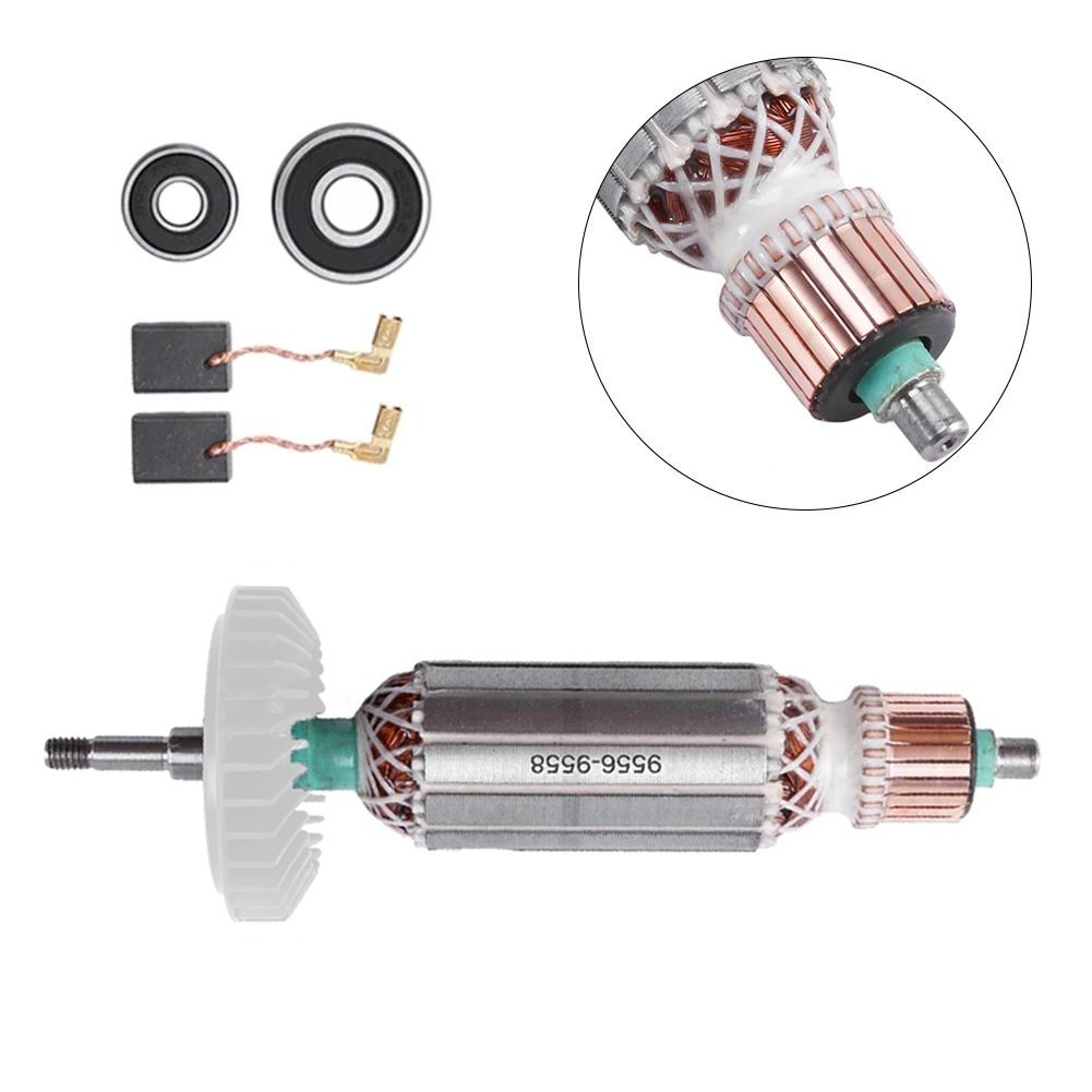 AC220V240V Rotor for Angle Grinder 9556 9557 9558 9556NB Replacement Armature